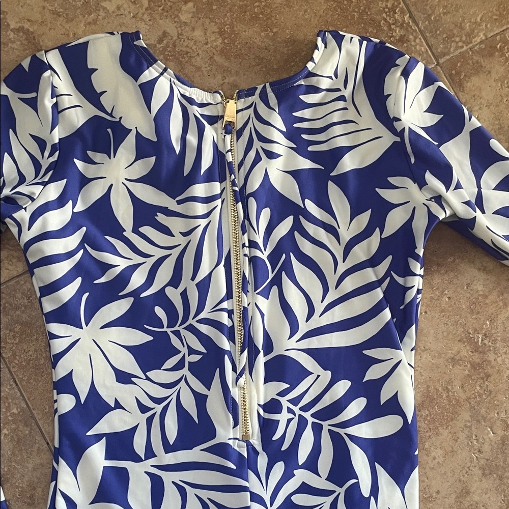 Kate Spade Blue and White Floral Swimsuit - Picture 4 of 4